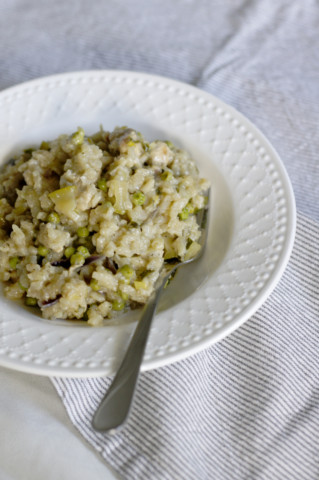 Risotto z zielonym groszkiem