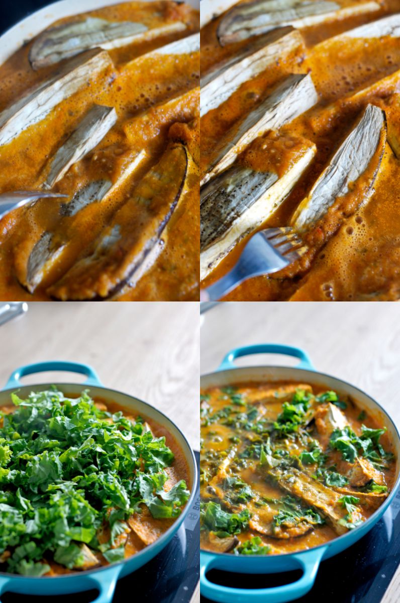 Pieczony bakłażan w sosie pomidorowym, podany z ryżem