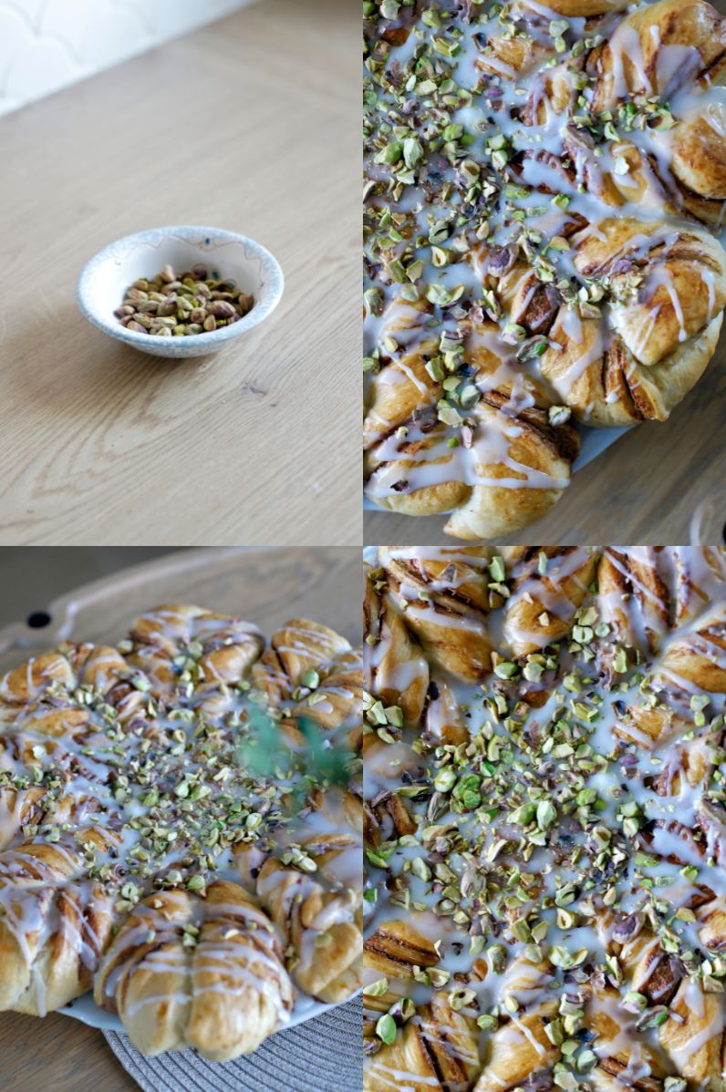 Pistacjowa gwiazda drożdżowa