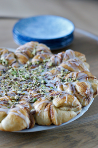 Pistacjowa gwiazda drożdżowa