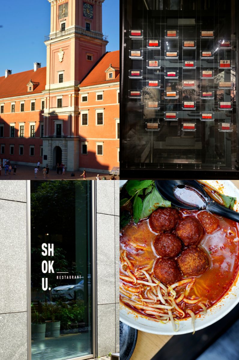 Gdzie zjeść w Warszawie? Warszawa: 1. Zamek Królewski | 2. Muzeum Powstania Warszawskiego | 3. Shoku. | 4. Ramen Thai style karabishi